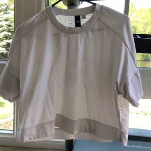 adidas white crop top